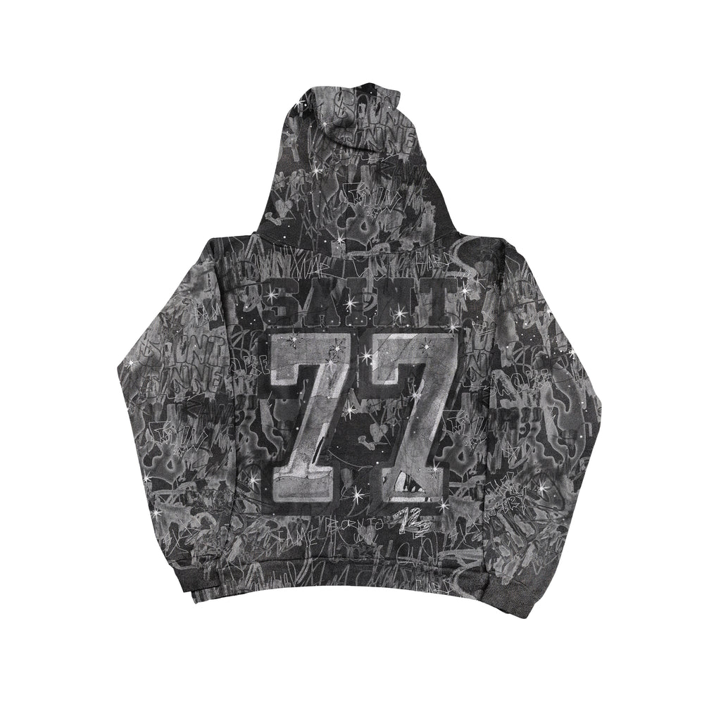 SAINT LUKA RHINESTONE SKULL ZIP UP