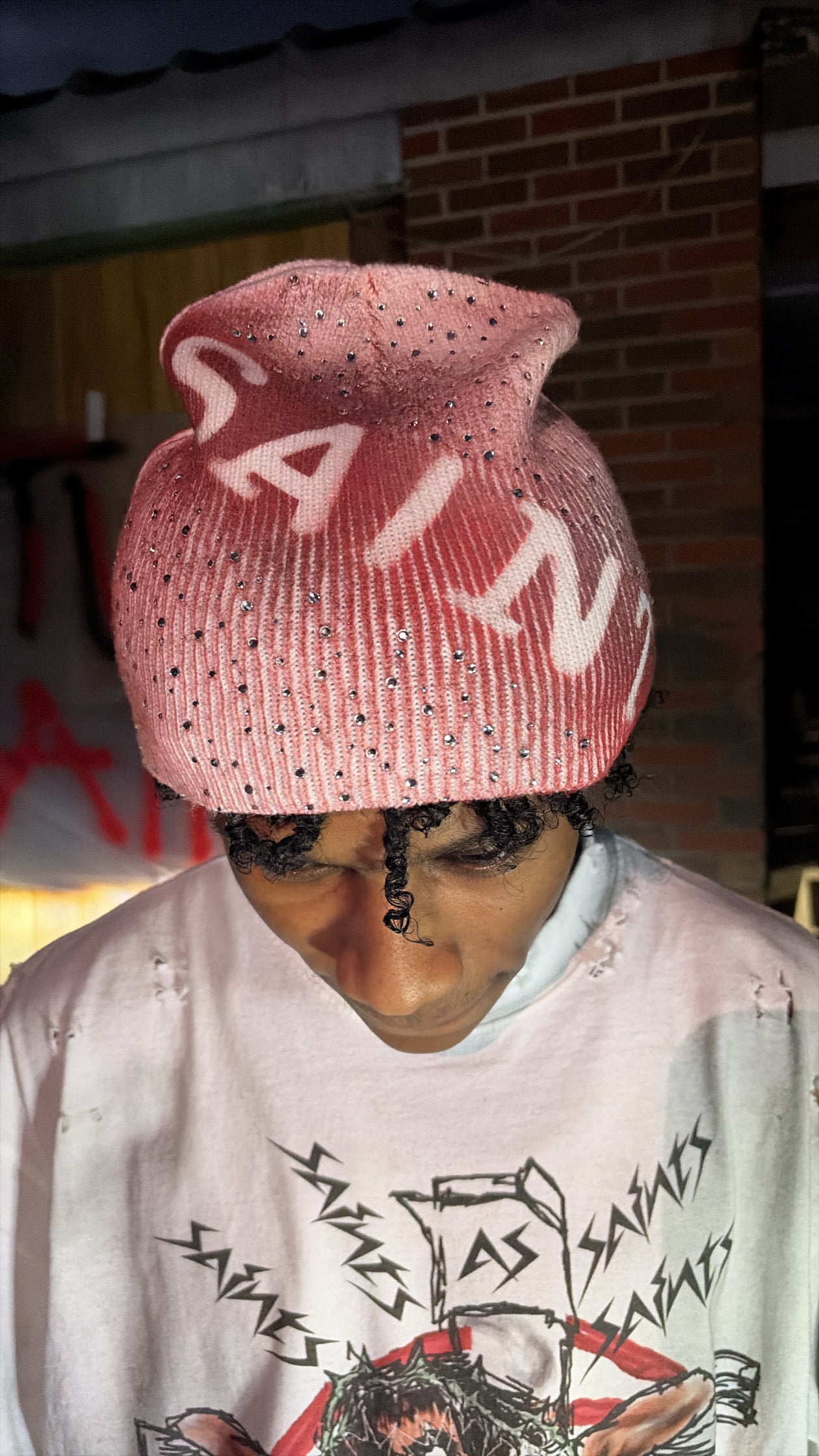 SAINT-ASND RHINESTONE BEANIES